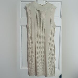 CALIA by Carrie Underwood Cream Knit Swim Coverup